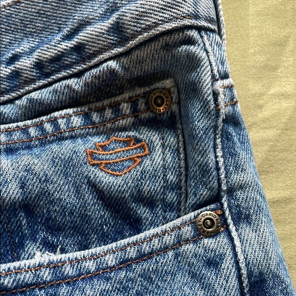 Harley-Davidson Blue Straight Jeans Classic Style - Picture 3 of 7